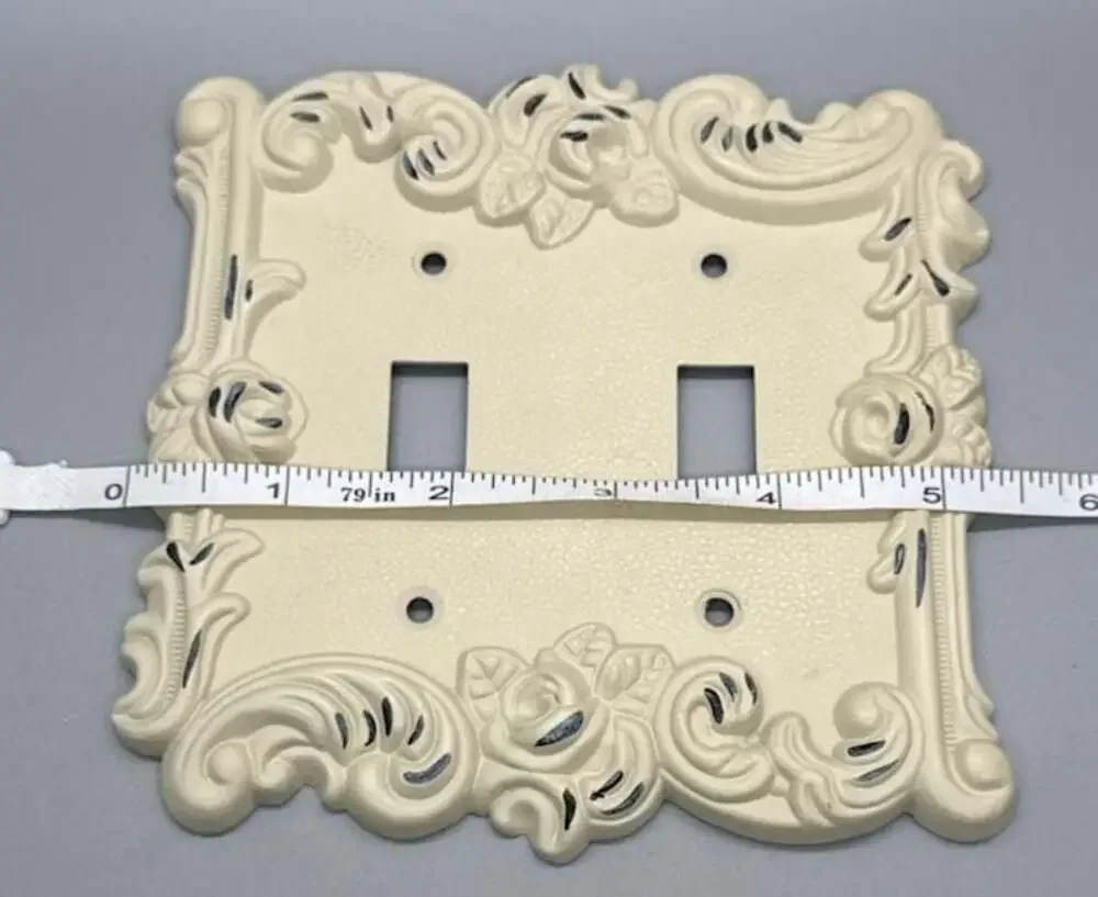 Amertac Cast Metal Antique White Switch & Outlet Plate Covers Lot Cottagecore